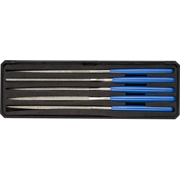 33388-160-H5 | Набор Надфили с алмазным напылением в пластиковом боксе, P 140, 160х80мм, 5 предметов, ЗУБР ЭКСПЕРТ-0