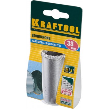 33401-33_z01 | Коронка кольцевая с напылением из карбида вольфрама, 33мм, KRAFTOOL-1