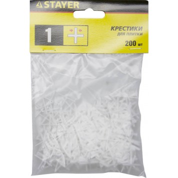 3380-1 | 1мм крестики для плитки, 200шт, STAYER-0