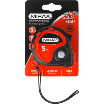 34013-05-19 | 5м / 19мм рулетка в двухкомпонентном пластиковом корпусе, MIRAX RX-3-2