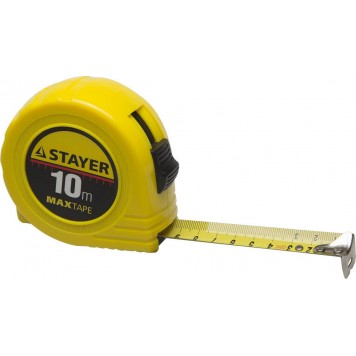 34014-10-25 | 10м / 25мм рулетка в ударопрочном корпусе из ABS, STAYER MAXTAPE-0