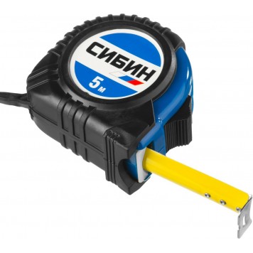 34019-05-19 | 5м / 19мм рулетка в ударостойком обрезиненном корпусе, СИБИН-3