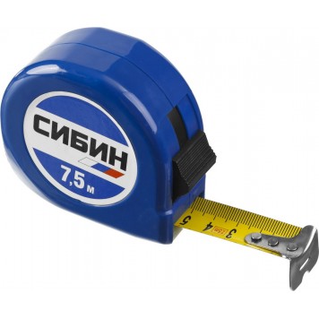 34020-08-25 | 7.5м / 25мм рулетка в пластиковом корпусе, СИБИН-0