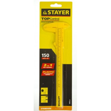 3440_z01 | Штангенциркуль пластмассовый, 125 мм, STAYER STANDARD-1