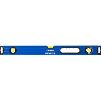 34609-060 | Уровень коробчатый усиленный, утолщенный профиль, 2 фрезерованные поверхности, 3 противоударных ампулы (1 поворотная на 360 град), с ручками, 6, СИБИН-0