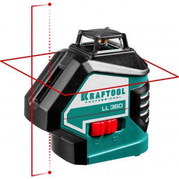34645 | Нивелир лазерный, 2х360°, 20м/70м, IP54, точн. +/-0,2 мм/м, KRAFTOOL LL360-0