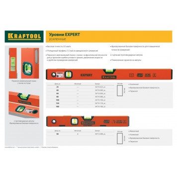 34710-060_z01 | 600 мм, уровень с зеркальным глазком, KRAFTOOL EXPERT-2