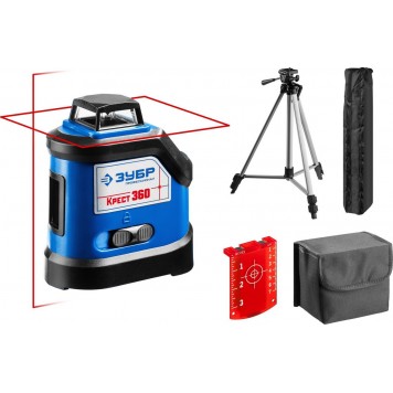 34906-2 | Нивелир лазерный 360°, 20м/70м, точн. +/-0,3 мм/м, штатив, КРЕСТ 360 №2, ЗУБР ПРОФЕССИОНАЛ-0