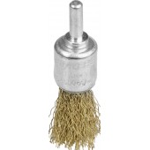 Щетка кистевая для дрели, витая стальная латунированная проволока 0,3мм, 17мм, STAYER 35113-17