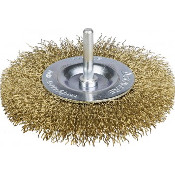 35114-075_z01 | Щетка дисковая для дрели, витая латунированная стальная проволока 0,3мм, 75мм, STAYER PROFESSIONAL-0