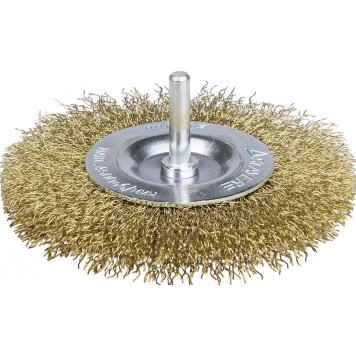 35114-100_z01 | Щетка дисковая для дрели, витая латунированная стальная проволока 0,3мм, 100мм, STAYER PROFESSIONAL-0