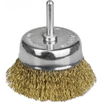 35117-050_z01 | Щетка чашечная для дрели, витая стальная латунированная проволока 0,3мм, 50мм, STAYER PROFESSIONAL-0