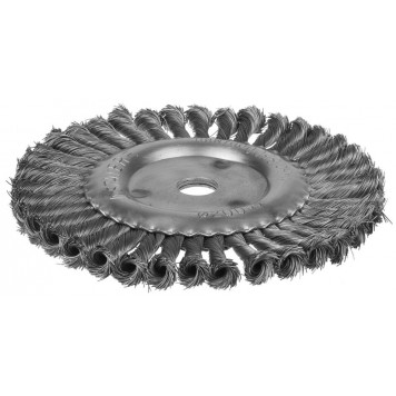 35120-200 | Щетка дисковая для УШМ, жгутированная стальная проволока 0,5мм, 200ммх22мм, STAYER PROFESSIONAL-0