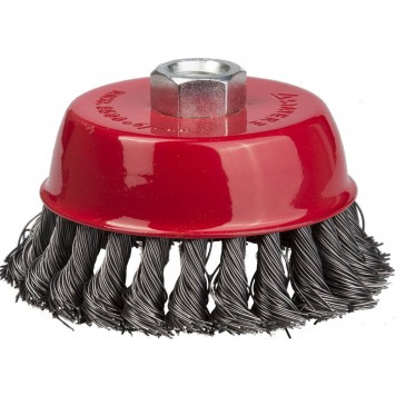 35128-100_z01 | Щетка чашечная для УШМ, жгутированная стальная проволока 0,5мм, 100ммхМ14, STAYER PROFESSIONAL-0