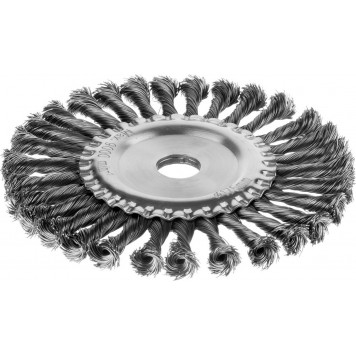 35140-175 | Щетка дисковая для УШМ, жгутированная стальная проволока 0,5 мм, d=175 мм, MIRAX-0