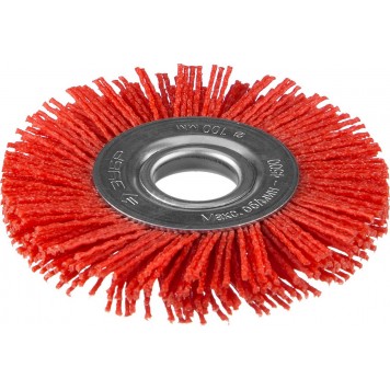 35160-100_z01 | Щетка дисковая для УШМ, нейлоновая проволока с абразивным покрытием, 100х22мм, ЗУБР ПРОФЕССИОНАЛ-0