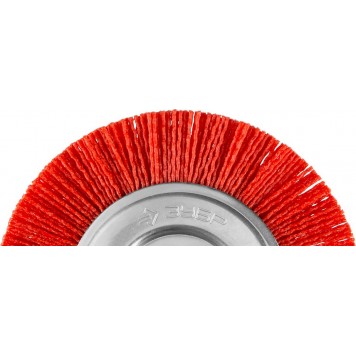 35160-125_z01 | Щетка дисковая для УШМ, нейлоновая проволока с абразивным покрытием, 125х22мм, ЗУБР ПРОФЕССИОНАЛ-2