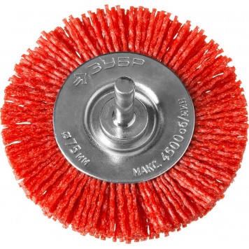35161-075_z02 | Щетка дисковая для дрели, нейлоновая проволока с абразивным покрытием, 75мм, ЗУБР ПРОФЕССИОНАЛ-2