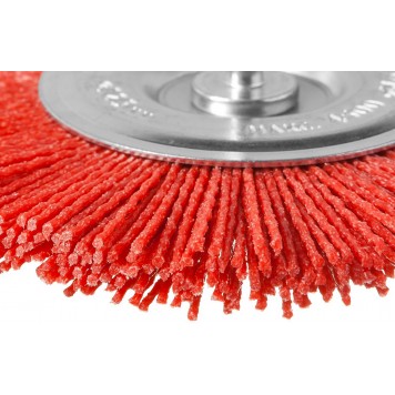 35161-100_z02 | Щетка дисковая для дрели, нейлоновая проволока с абразивным покрытием, 100мм, ЗУБР ПРОФЕССИОНАЛ-4