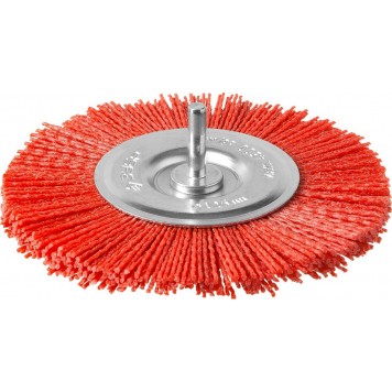 35161-125_z02 | Щетка дисковая для дрели, нейлоновая проволока с абразивным покрытием, 125мм, ЗУБР ПРОФЕССИОНАЛ-0