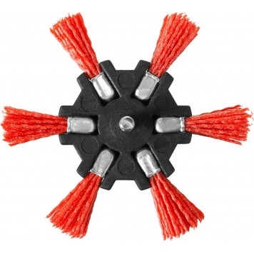 35163-100_z02 | Щетка дисковая "звезда" для дрели, нейлоновая проволока с абразивным покрытием, 100мм, ЗУБР ПРОФЕССИОНАЛ-2