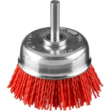 35165-063_z02 | Щетка чашечная для дрели, нейлоновая проволока с абразивным покрытием, 63мм, ЗУБР ПРОФЕССИОНАЛ-0