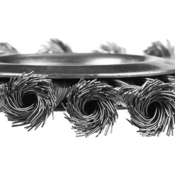 35190-125_z02 | Щетка дисковая для УШМ, плетеные пучки стальной проволоки 0,5мм, 125х22мм, ЗУБР ПРОФЕССИОНАЛ-3