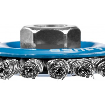 35192-100_z02 | Щетка дисковая для УШМ, плетеные пучки стальной проволоки 0,5мм, 100ммхМ14, ЗУБР ПРОФЕССИОНАЛ-4