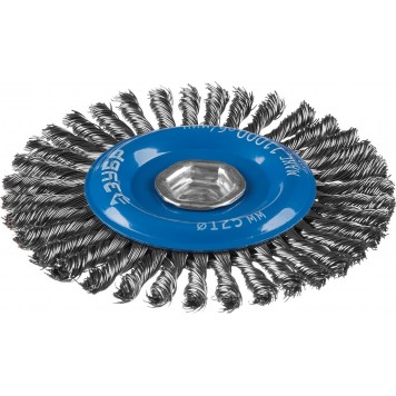 35192-125_z02 | Щетка дисковая для УШМ, плетеные пучки стальной проволоки 0,5мм, 125ммхМ14, ЗУБР ПРОФЕССИОНАЛ-2