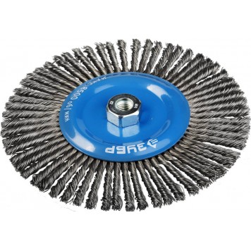 35192-175_z01 | Щетка дисковая для УШМ, плетеные пучки стальной проволоки 0,5мм, 175ммхМ14, ЗУБР ЭКСПЕРТ-0