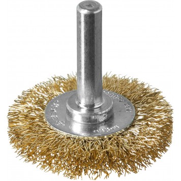 3520-038_z02 | Щетка дисковая для дрели, витая латунированная стальная проволока 0,3мм, 38мм, ЗУБР ПРОФЕССИОНАЛ-0