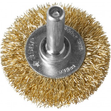 3520-038_z02 | Щетка дисковая для дрели, витая латунированная стальная проволока 0,3мм, 38мм, ЗУБР ПРОФЕССИОНАЛ-3