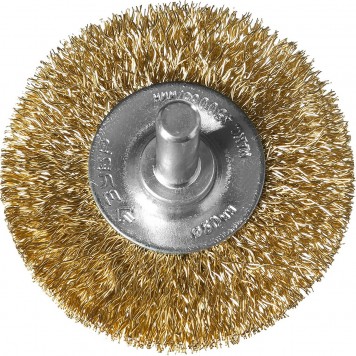 3520-050_z02 | Щетка дисковая для дрели, витая латунированная стальная проволока 0,3мм, 50мм, ЗУБР ПРОФЕССИОНАЛ-3