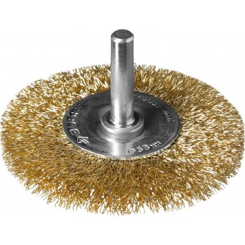 3520-063_z02 | Щетка дисковая для дрели, витая латунированная стальная проволока 0,3мм, 63мм, ЗУБР ПРОФЕССИОНАЛ-0