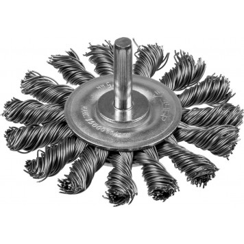 3522-075_z02 | Щетка дисковая для дрели, жгутированная стальная проволока 0,5мм, 75мм, ЗУБР ПРОФЕССИОНАЛ-0