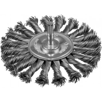 3522-100_z02 | Щетка дисковая для дрели, жгутированная стальная проволока 0,5мм, 100мм, ЗУБР ПРОФЕССИОНАЛ-0