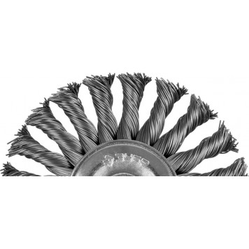 3522-100_z02 | Щетка дисковая для дрели, жгутированная стальная проволока 0,5мм, 100мм, ЗУБР ПРОФЕССИОНАЛ-2