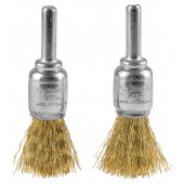 Набор щеток кистевых для дрели, витая стальная латунированная проволока 0,3мм, 17мм, 2шт, ЗУБР 35225-17-H2_z01