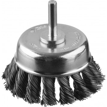 35255-075_z02 | Щетка чашечная для дрели, жгутированная стальная проволока 0,5мм, 75мм, ЗУБР ПРОФЕССИОНАЛ-0
