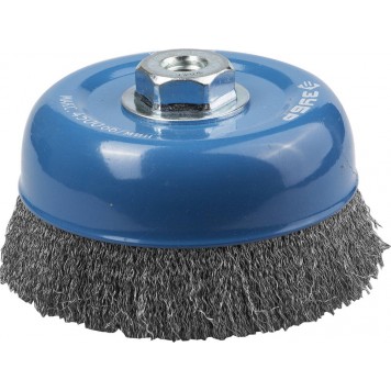 35261-150_z01 | Щетка чашечная для УШМ, витая стальная проволока 0,3мм, 150ммхМ14, ЗУБР ЭКСПЕРТ-0