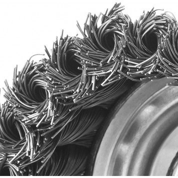 3527-080_z02 | Щетка чашечная усиленная для УШМ, плетеные пучки стальной проволоки 0,5мм, 80ммхМ14, ЗУБР ПРОФЕССИОНАЛ-3