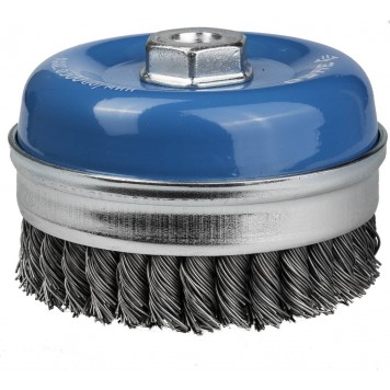 3527-120_z01 | Щетка чашечная усиленная для УШМ, плетеные пучки стальной проволоки 0,5мм, 120ммхМ14, ЗУБР ЭКСПЕРТ-0