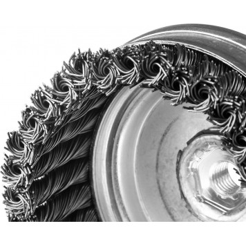 35271-080_z02 | Щетка чашечная усиленная для УШМ, плетеные пучки стальной проволоки 0,8мм, 80ммхМ14, ЗУБР ПРОФЕССИОНАЛ-3