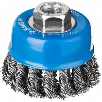 35275-065_z02 | Щетка чашечная для УШМ, плетеные пучки стальной проволоки 0,5мм, 65ммхМ14, ЗУБР ПРОФЕССИОНАЛ-0