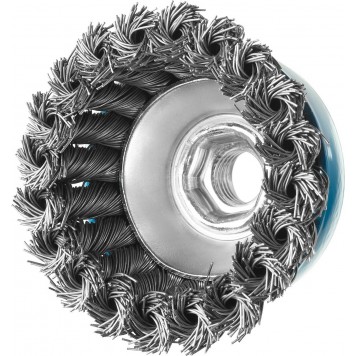 35275-080_z02 | Щетка чашечная для УШМ, плетеные пучки стальной проволоки 0,5мм, 80ммхМ14, ЗУБР ПРОФЕССИОНАЛ-2