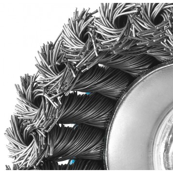 35275-080_z02 | Щетка чашечная для УШМ, плетеные пучки стальной проволоки 0,5мм, 80ммхМ14, ЗУБР ПРОФЕССИОНАЛ-3