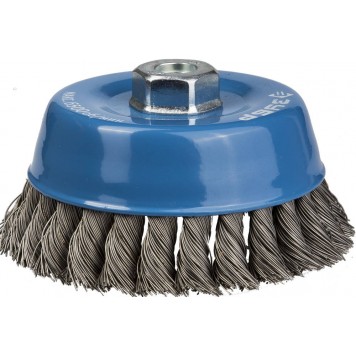 35275-120_z01 | Щетка чашечная для УШМ, плетеные пучки стальной проволоки 0,5мм, 120ммхМ14, ЗУБР ЭКСПЕРТ-0