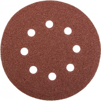 35450-115-060 | Круг шлифовальный универсальный из абразивной бумаги на велкро основе, 8 отверстий, Р60, 115мм, 5шт, STAYER MASTER-0