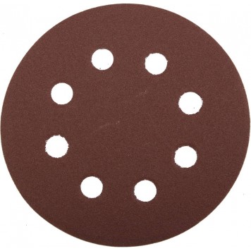 35560-115-180 | Круг шлифовальный универсальный, из абразивной бумаги на велкро основе, 8 отверстий, Р180, 115мм, 5шт, ЗУБР МАСТЕР-0