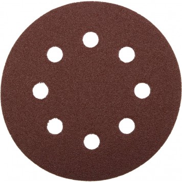 35562-125-060 | Круг шлифовальный универсальный, из абразивной бумаги на велкро основе, 8 отверстий, Р60, 125мм, 5шт, ЗУБР МАСТЕР-0